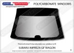 SUBARU - Impreza GF Wagon - Lexan Polycarbonate rear screen