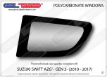 SUZUKI - Swift (AZG) Gen2 - Lexan Polycarbonate left rear quarter window