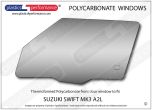 SUZUKI Swift MK3 A2L - Lexan Polycarbonate left front door window