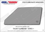 TALBOT - Sunbeam Series 1 - Lexan Polycarbonate left front door window