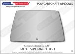 TALBOT Sunbeam Series 1 - Lexan Polycarbonate rear window