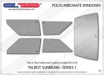 TALBOT - Sunbeam Series 1 - Lexan Polycarbonate window kit