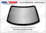 Toyota Celica ST185 Front windshield - polycarbonate