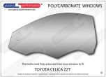 TOYOTA Celica ZZT - Lexan Polycarbonate left front door window