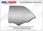 TOYOTA - Chaser JZX100 - Lexan Polycarbonate left rear door window