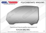 TOYOTA MR2 Mk2 - Lexan Polycarbonate left front door window