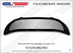 TOYOTA MR2 Mk2 - Lexan Polycarbonate rear screen