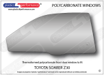 TOYOTA - Soarer Z30 - Lexan Polycarbonate left front door window