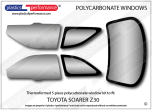 TOYOTA - Soarer Z30 - Lexan Polycarbonate window kit