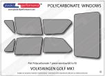 VOLKSWAGEN - Golf Mk1 - Lexan Polycarbonate 7 piece window kit