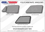 VOLKSWAGEN - Golf Mk1 - Lexan Polycarbonate left front door windows