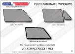 VOLKSWAGEN - Golf Mk1 - Lexan Polycarbonate right front door window