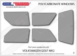 VOLKSWAGEN Golf Mk2 - Lexan Polycarbonate window kit