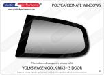 VOLKSWAGEN - Golf Mk5 - Lexan polycarbonate left hand rear quarter window