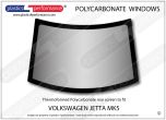 VOLKSWAGEN Jetta Mk5 - Lexan Polycarbonate rear screen