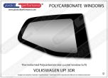 VOLKSWAGEN Up! 3dr - Lexan Polycarbonate right rear quarter window