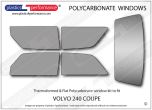 VOLVO 240 Coupe - Lexan Polycarbonate window kit