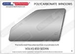 VOLVO 850 Sedan - Lexan Polycarbonate left front door window