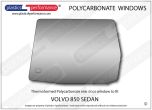 VOLVO 850 Sedan - Lexan Polycarbonate right rear door window