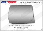 VOLVO 850 Sedan - Lexan Polycarbonate right rear door window