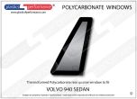 VOLVO 940 Sedan - Lexan Polycarbonate right rear quarter window