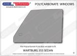 WARTBURG 353 Sedan - Lexan Polycarbonate left front door window