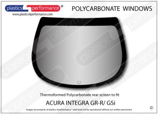 ACURA - Integra GS-R / GSi - Lexan Polycarbonate rear screen