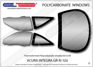 ACURA - Integra GS-R / GSi - Lexan Polycarbonate window kit