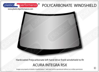 ACURA - RSX Integra - Hardcoated Lexan Polycarbonate left hand drive front windshield
