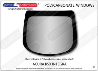 ACURA - RSX Integra - Lexan Polycarbonate rear windshield