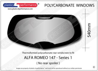 ALFA ROMEO - 147 - Lexan Polycarbonate rear screen