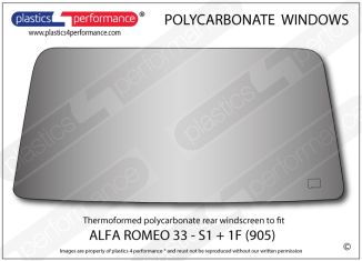 ALFA ROMEO - 33 - Lexan Polycarbonate rear screen for the Series 1 & 1f  (905) 