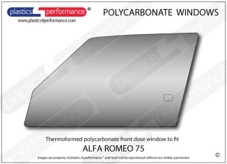 ALFA ROMEO - 75 - Lexan Polycarbonate left hand front door window