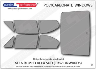 ALFA ROMEO - Sud - Lexan Polycarbonate window kit - For models from 1982 onwards