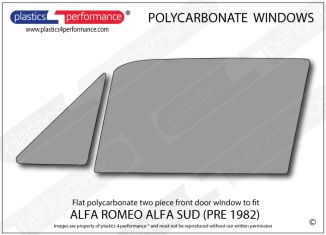 ALFA ROMEO - Sud - Lexan Polycarbonate left hand front door window - For models pre 1982