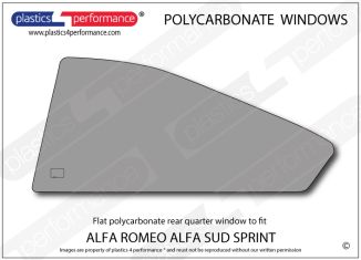 ALFA ROMEO - Sud Sprint - Lexan Polycarbonate left hand rear quarter window
