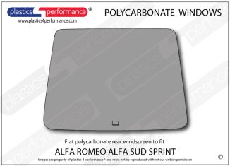 ALFA ROMEO - Sud Sprint - Lexan Polycarbonate rear screen