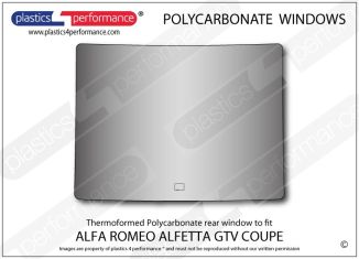 ALFA ROMEO Alfetta GTV Coupe - Lexan Polycarbonate rear window