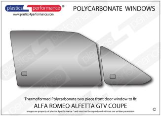 ALFA ROMEO Alfetta GTV Coupe - Lexan Polycarbonate right front door window