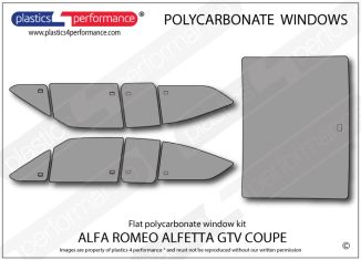 ALFA ROMEO - Alfetta GTV Coupe - Lexan Polycarbonate window kit