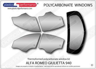 ALFA ROMEO - Giulietta 940 - Lexan Polycarbonate window kit