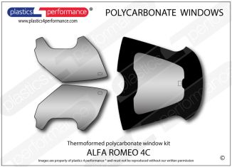 ALFA ROMEO 4C - Lexan Polycarbonate window kit