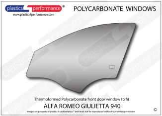 ALFA ROMEO Giulietta 940 - Lexan Polycarbonate left front door window