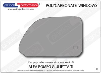 ALFA ROMEO - Giulietta Ti - Lexan Polycarbonate right rear door window