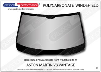 ASTON MARTIN - V8 Vantage - Hardcoated Lexan Polycarbonate front windscreen