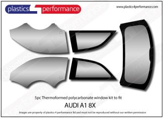 Audi A1 *X Lexan Polycarbonate window kit