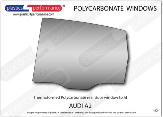 AUDI A2 - Lexan Polycarbonate left rear door window