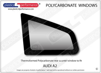 AUDI A2 - Lexan Polycarbonate left rear quarter window