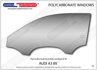 AUDI - A3 / S3 / RS3 8V 3dr - Lexan Polycarbonate left front door window