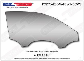 AUDI - A3 / S3 / RS3 8V 3dr - Lexan Polycarbonate right front door window